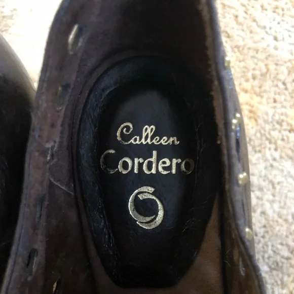 Calleen Cordero Women’s Leather Studded Oxford Pumps Wood Heel Shoes sz 8 EUC! - Picture 8 of 10